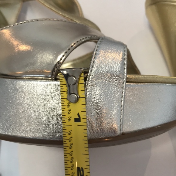 Guess platform silver gold pump. Cutout straps. Never worn. - Picture 10 of 10